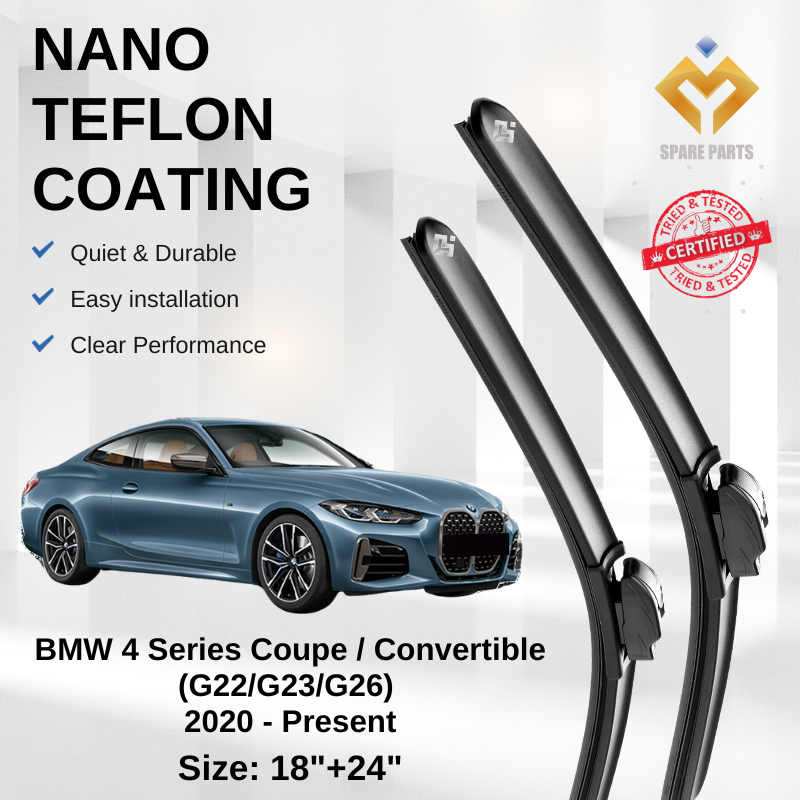 BMW 4 Series Coupe/Convertible (G22/G23/G26) Premium Japan Nano Tech Car Wiper