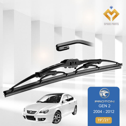 Proton Gen2 Persona 1set 19"+21"Grade A Premium Rubber Wiper U Hook