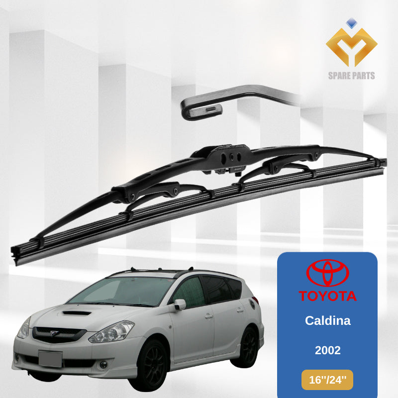Toyota Rav4 XA30 Caldina Corolla Altis 1set16"+24 GradeA Premium Rubber Car Wiper Metal U hook