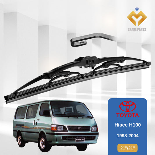 Toyota Hiace H100 1set 21"+21"GradeA Premium Rubber Car Wiper Metal U hook