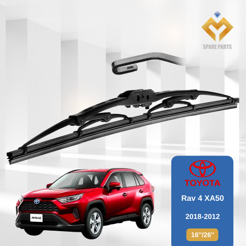 Toyota Rav4 XA40 XA50 1set 16"+26"GradeA Premium Rubber Car Wiper Metal U hook