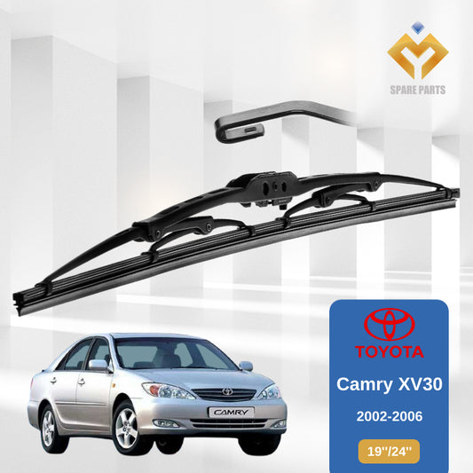 Toyota Camry XV30 Year 2002 1set 19"+24"GradeA Premium Rubber Car Wiper Metal U Hook