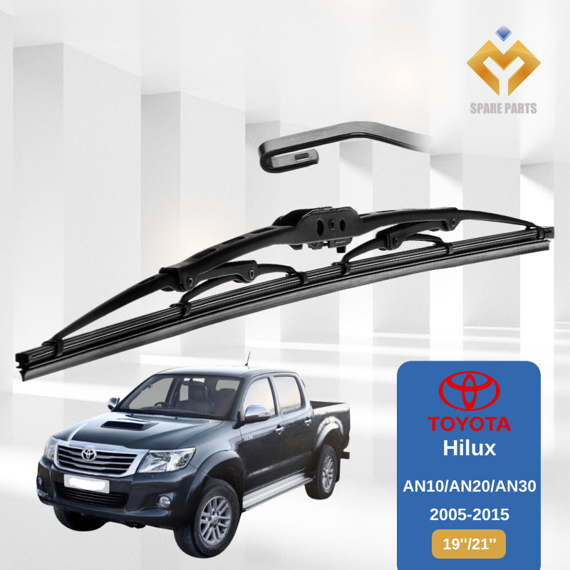 Toyota HiLux AN10 AN20 AN30 1set 19"+21"GradeA Premium Rubber Car Wiper Metal U Hook