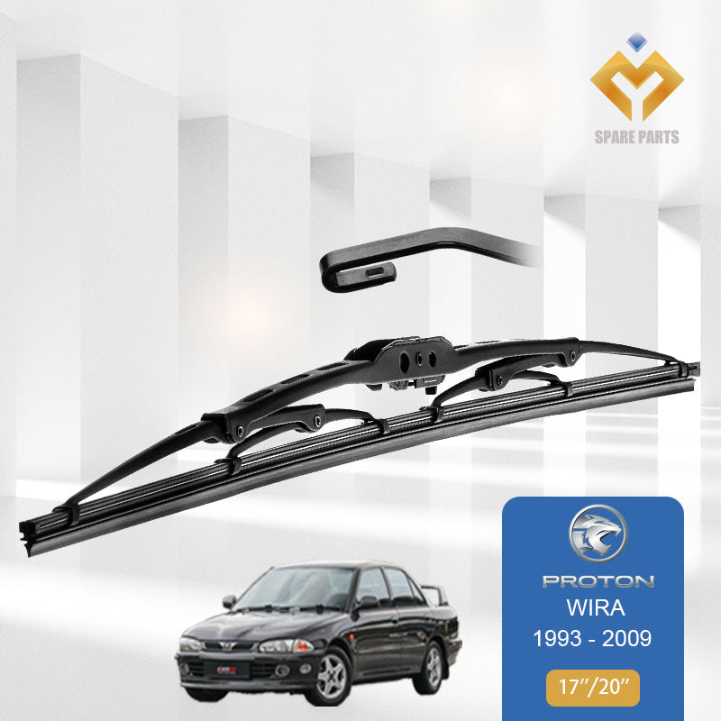 Wira/Satria/Arena/Putra 1set 17"+20"Grade A Premium Rubber Wiper U Hook