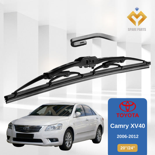 Toyota Camry XV40 2006-2012 1set 20"+24"GradeA Premium Rubber Wiper Metal U hook