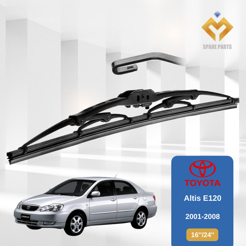 Toyota Rav4 XA30 Caldina Corolla Altis 1set16"+24 GradeA Premium Rubber Car Wiper Metal U hook