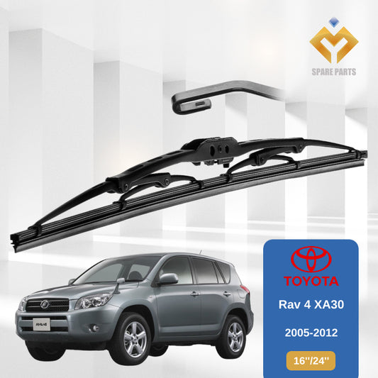 Toyota Rav4 XA30 Caldina Corolla Altis 1set16"+24 GradeA Premium Rubber Car Wiper Metal U hook