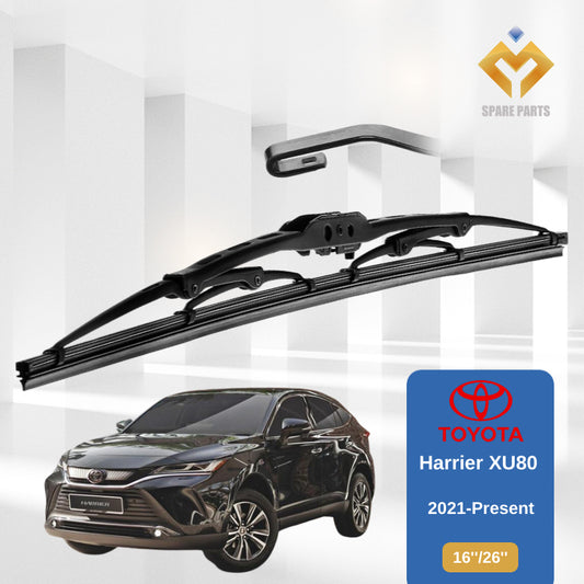 Toyota Harrier XU80 1set 16"+26"Grade A Premium Rubber Wiper Metal U Hook