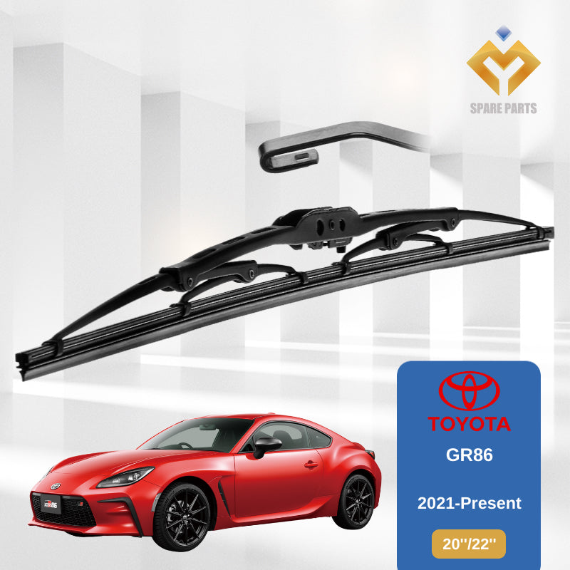 Toyota GT86/GR86 1set 20"+22"GradeA Premium Rubber Car Wiper Metal U hook