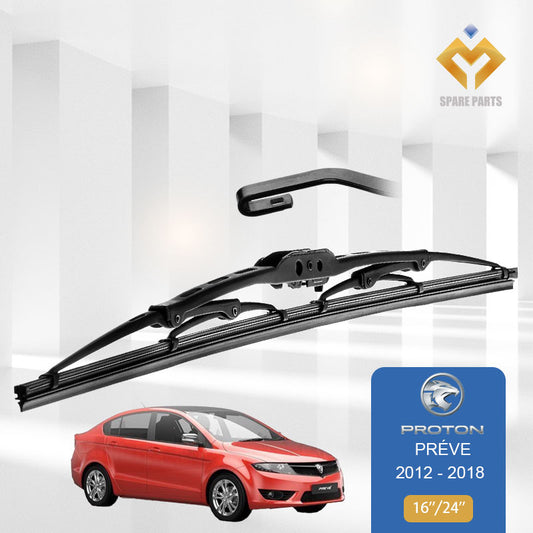 Proton Preve Year 2012-2018 1 set 16"+24"Grade A Premium Rubber Car Wiper