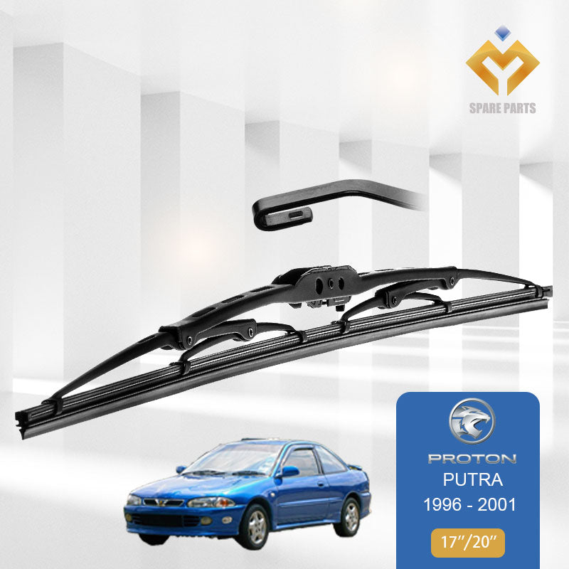 Wira/Satria/Arena/Putra 1set 17"+20"Grade A Premium Rubber Wiper U Hook
