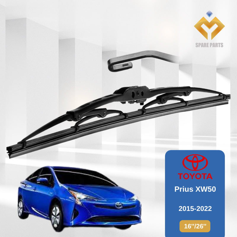 Toyota Prius (XW30/XW50)1set 16"+26"GradeA Premium Rubber Wiper Metal U hook