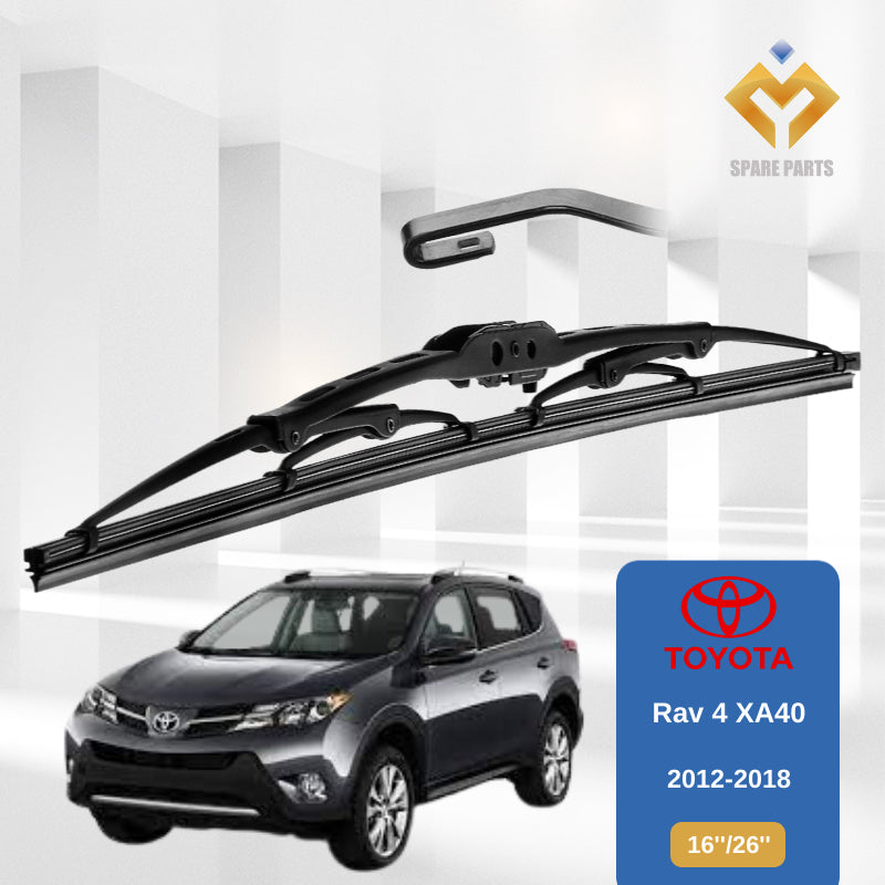 Toyota Rav4 XA40 XA50 1set 16"+26"GradeA Premium Rubber Car Wiper Metal U hook