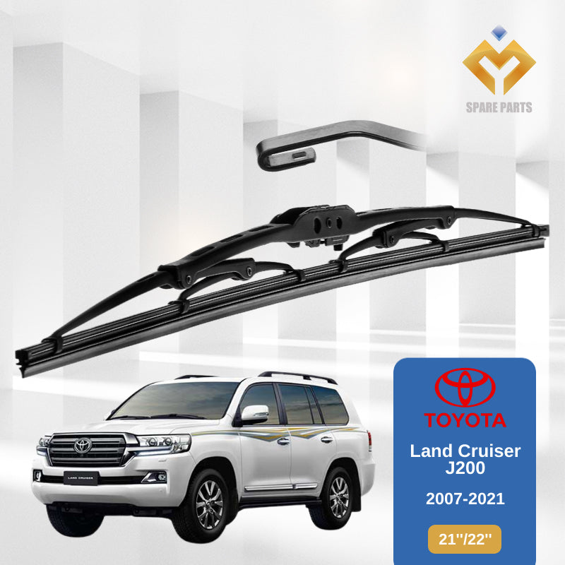 Toyota Land Cruiser (J100/J200) 1set 21"+22"GradeA Premium Rubber Wiper Metal U Hook