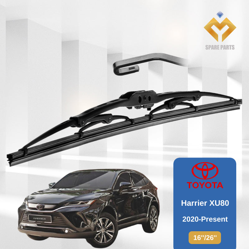 Toyota Harrier XU60 XU80 1set 16"+26"GradeA Premium Rubber Car Wiper Metal U Hook