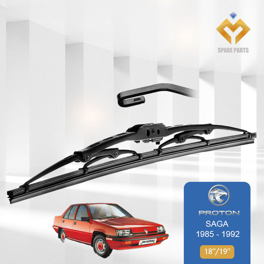 Proton Saga Iswara 1 set 18"+19 Grade A Premium Rubber U Hook Car Wiper