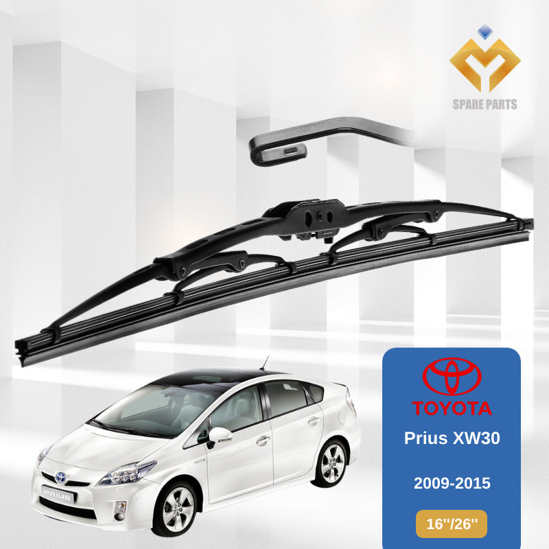Toyota Prius (XW30/XW50)1set 16"+26"GradeA Premium Rubber Wiper Metal U hook