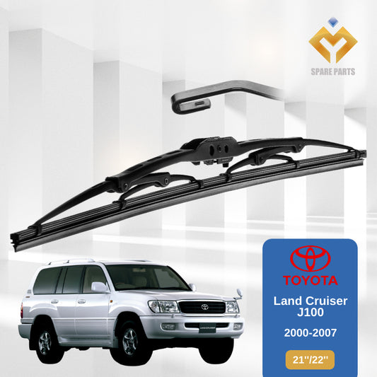 Toyota Land Cruiser (J100/J200) 1set 21"+22"GradeA Premium Rubber Wiper Metal U Hook