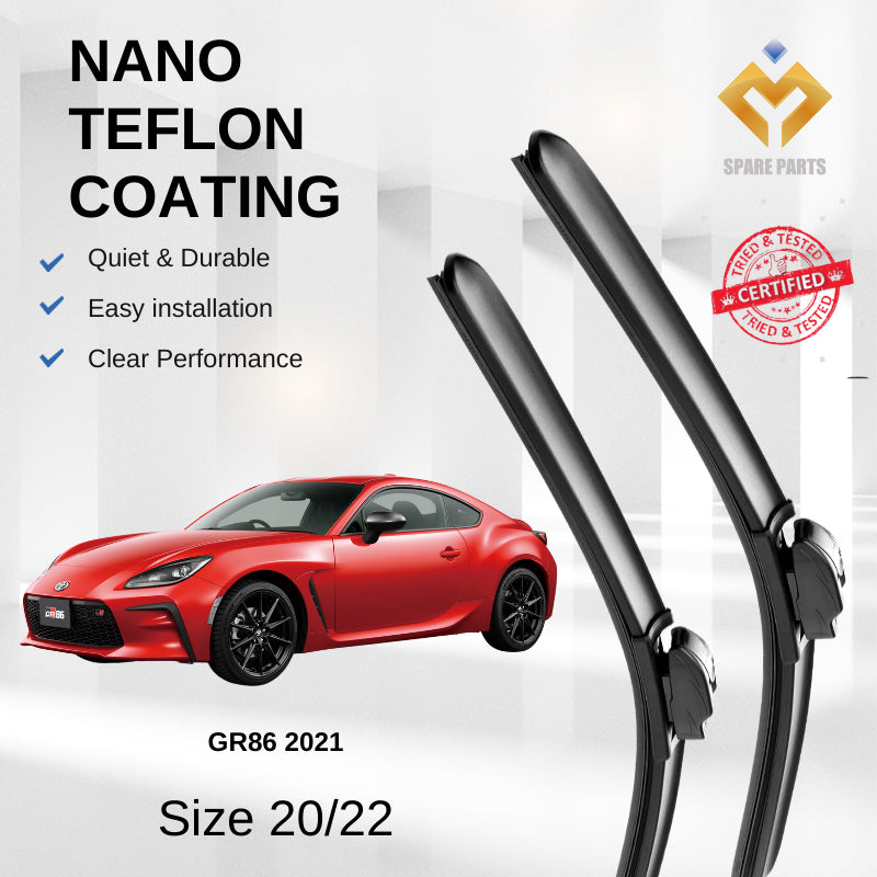 Toyota GT86 GR86 Premium Quality Japan Tech Car Wiper Accessories 20"+22" Universal Hook-Include Free Microfibre Cloth!