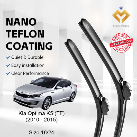 Kia Optima K5 3rd 4th Gen Premium Quality Japan Tech Car Wiper Accessories 18"+24" Universal Hook Free Microfibre Cloth