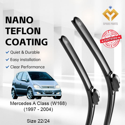 Mercedes  A Class W168 1997 Premium Quality Japan Tech Car Wiper 1set 22"+24" U Hook Free Microfibre Cloth