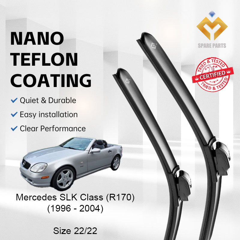 Mercedes SLK Class R170 1996-2004 Premium Quality Japan Tech Car Wiper 1set 22"+22" U Hook-Includes Free Gift!