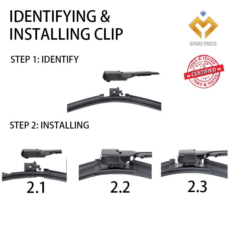 Mercedes C Class W205 2014-2021 Premium Quality Japan Tech Car Wiper 1set 22"+22" Type 11 Clip-Includes Free Gift