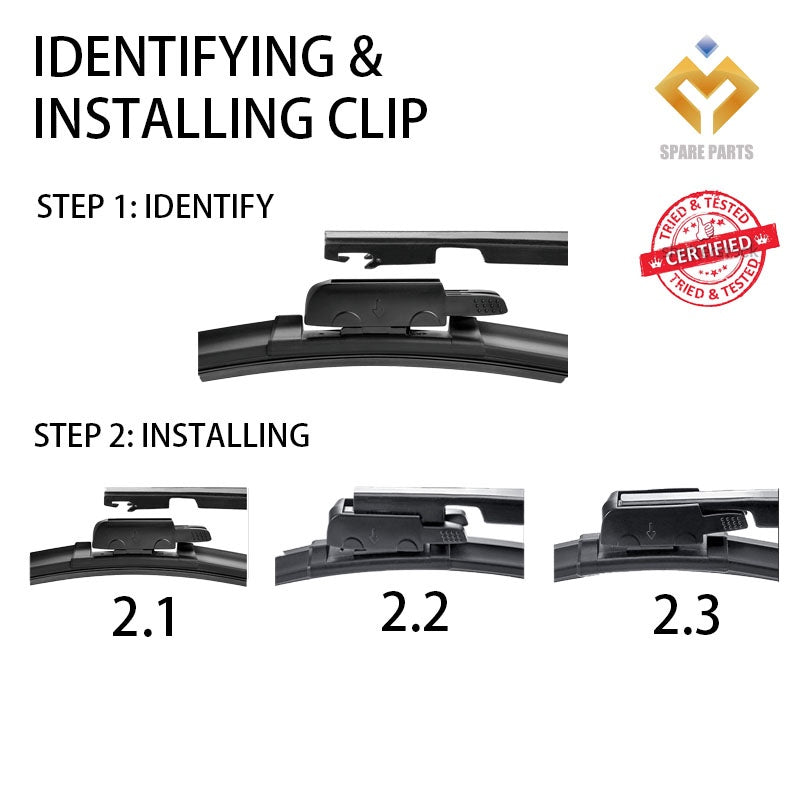 Audi R8 Type 42 (2006-2015) Premium Japan Tech Car Wiper 22”+24” Type 06 Clip, Free Microfibre Cleaning Cloth