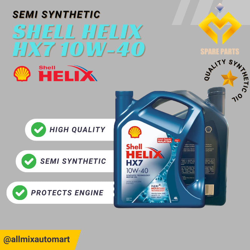 Ultimate Engine Protection Kit & Extend Engine Life Shell HX7 10W-40 Engine Oil + Premium Bosch Filter Combo Set
