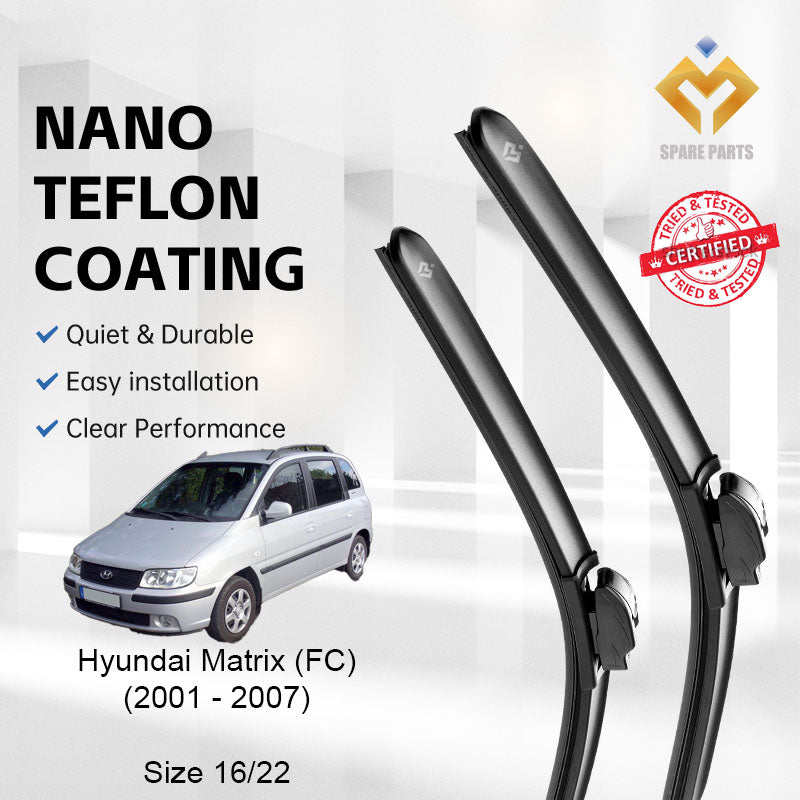 Matrix FC 2001-2007 Premium Quality Japan Tech Car Wiper 1set 16"+22" U Hook