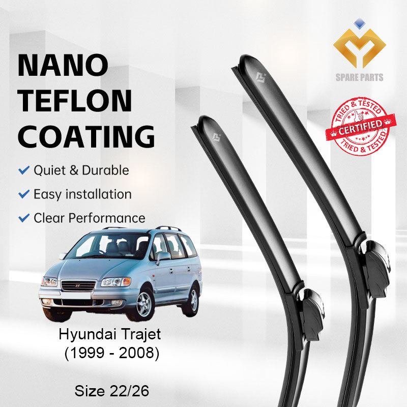 Hyundai Trajet 1999-2008 Premium Quality Japan Tech Car Wiper 1set 22"+26" U Hook