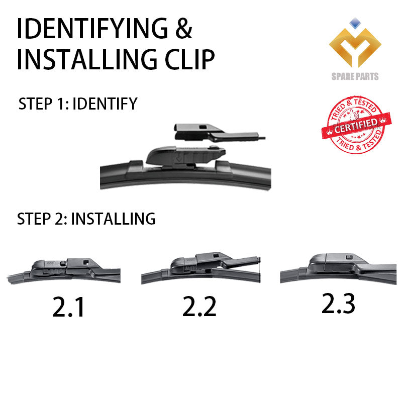 Renault Zoe ZE40 2012-Present Premium Quality Japan Tech Car Wiper 1set 14"+24" Type 01 Clip-Include Free Gift!