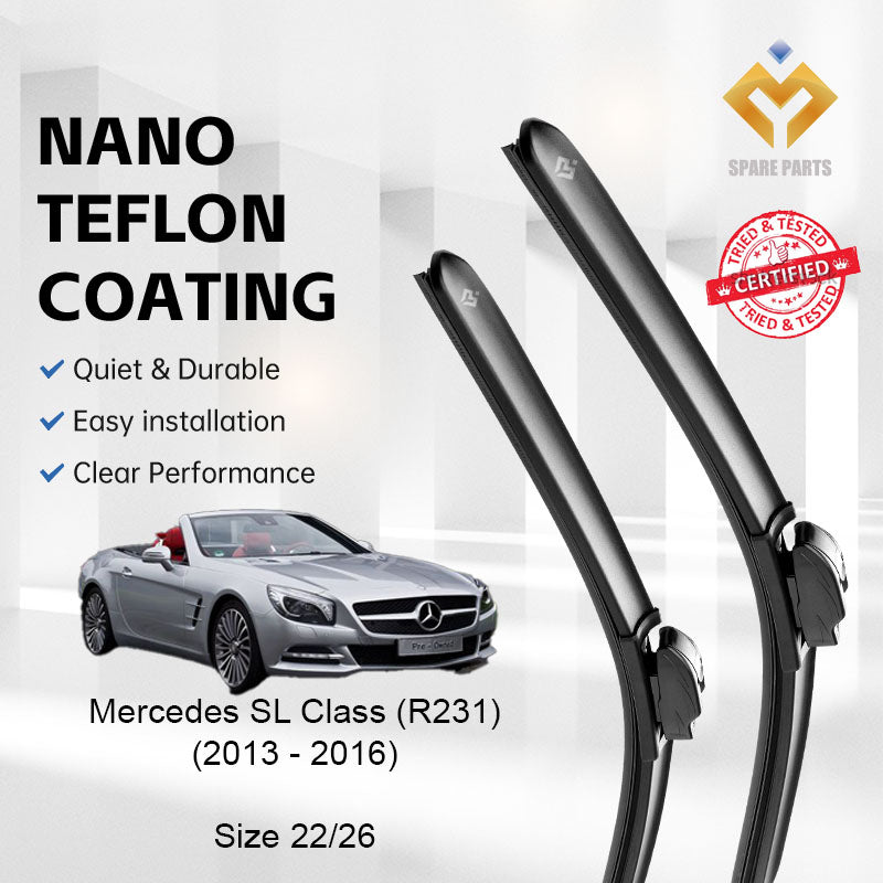 Mercedes SL Class R231/Facelift Premium Quality Japan Tech Car Wiper 1set 22"+26" Type 05 Clip