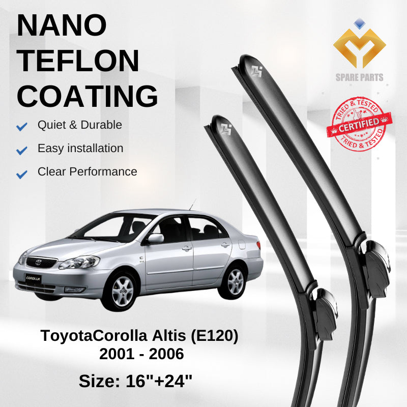 Toyota Caldina Corolla Altis Premium Quality Japan Nano Car Wiper 1set 16"+24" U Hook Free Microfibre Cloth