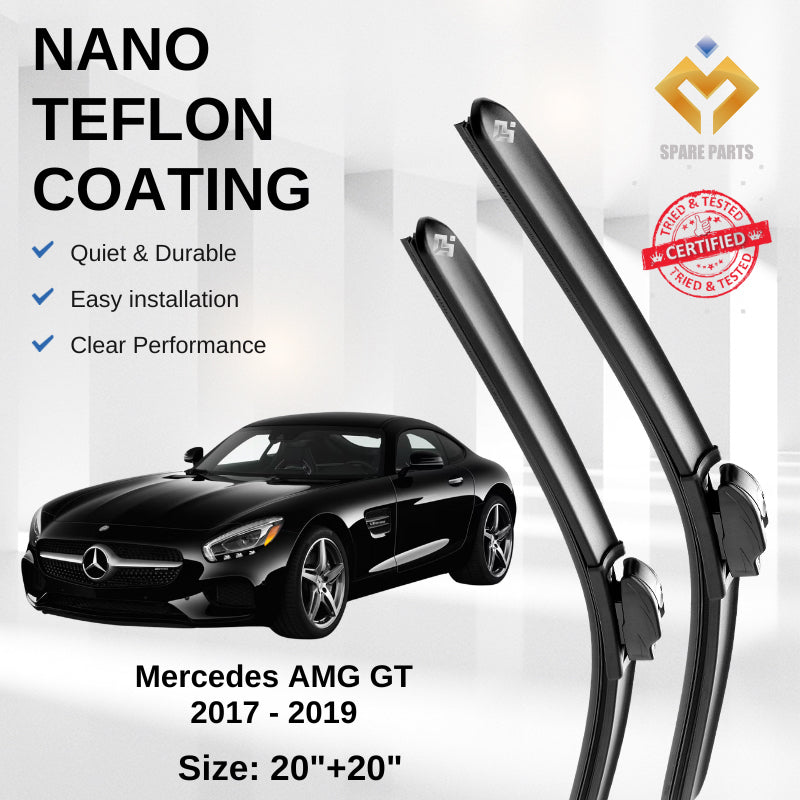Mercedes AMG GT 2017-2019 Premium Japan Tech Car Wiper Accessories 20”+20” Type 3/8/11 Clip- Includes Free Gift
