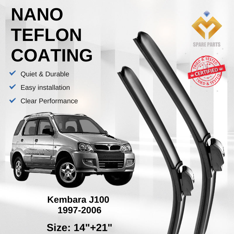 Perodua Axia Bezza Kembara Premium Quality Japan Tech Car Wiper Accessories 14"+21" Universal Hook-Free Microfiber Cloth