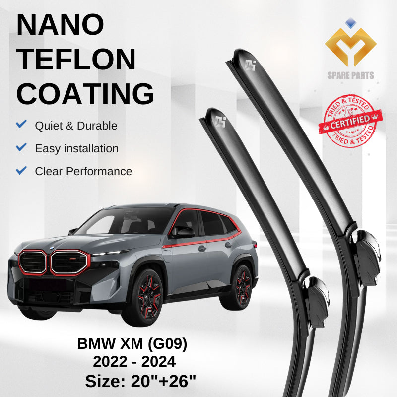 BMW XM (G09) 2022 - 2024 Premium Japan Tech Car Wiper Accessories 20”+26” Type 01/04 Clip- Includes Free Gift!