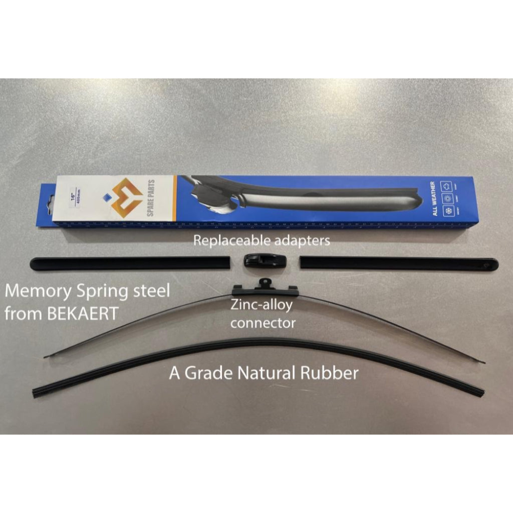 Honda Civic/Accord/Freed Premium Quality Japan Tech Car Wiper Set 18"+26" Universal Hook Free Microfibre Cloth