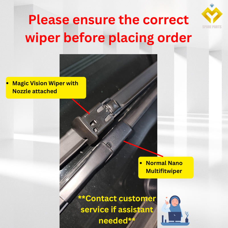 Mercedes GLE 450/63 2019 (W167/C167) Premium Quality Japan Tech Car Wiper with Spray Nozzle 1set 22"+26"-Includes Gift