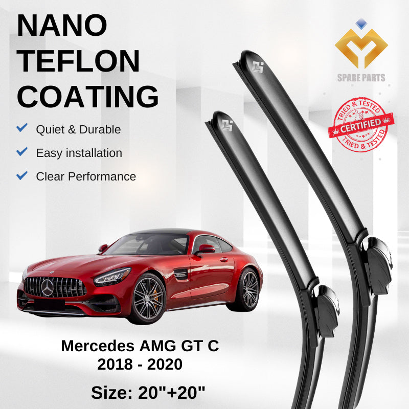 Mercedes AMG GT C 2018-2020 Premium Japan Tech Car Wiper Accessories 20”+20” Type 3/8/11 Clip- Includes Free Gift!