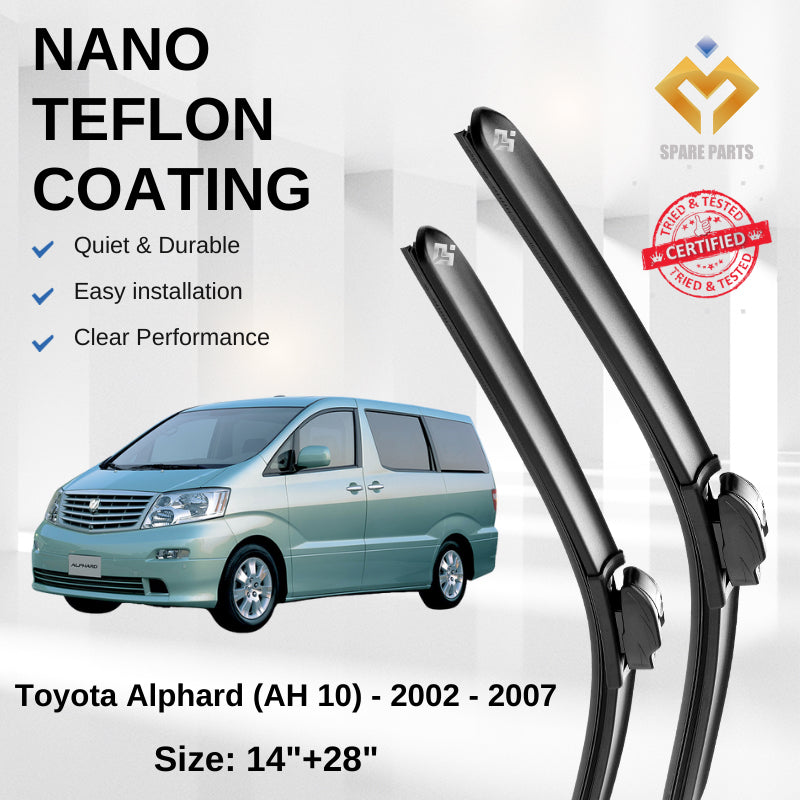 Toyota Velfire Alphard Premium Quality Japan Nano Car Wiper Accessories 14"+28" Universal Hook-Free Microfibre Cloth