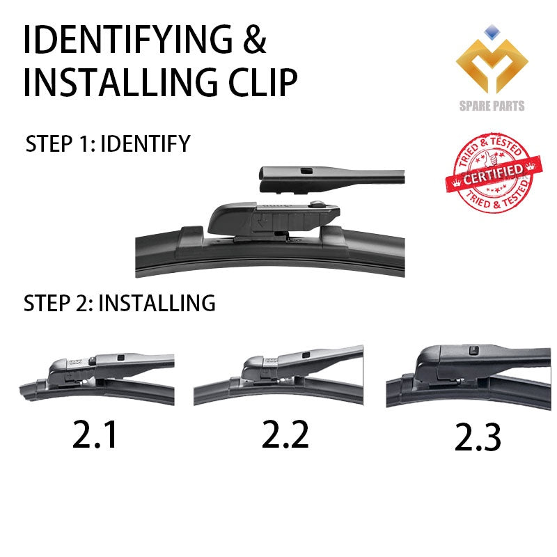 GAC Aion V 2025 - Present Premium Japan Tech Car Wiper Accessories 18”+26” Type 01/04 Clip- Includes Free Gift