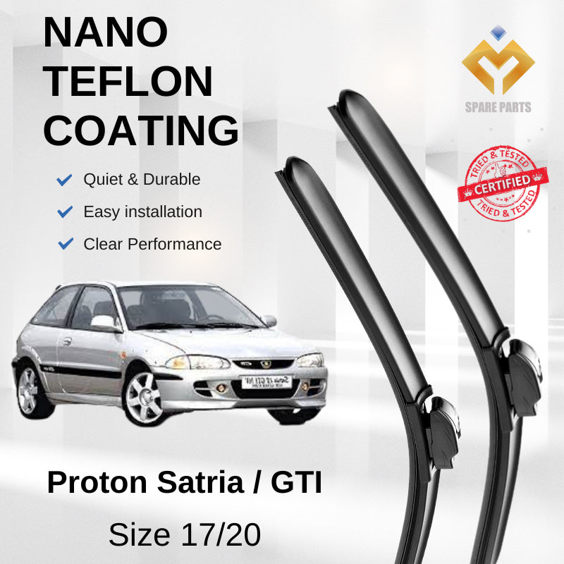 Proton Wira Arena SatiraGTI Putra Premium Quality Japan Tech Car Wiper 17"+20" Universal Hook Free Microfiber Cloth