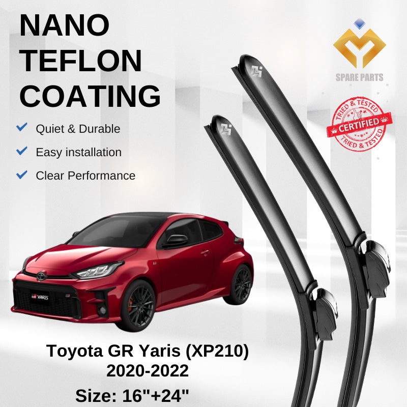 Toyota GR Yaris XP210 2020-2022 Premium Japan Tech Car Wiper Accessories 16”+24” Universal Hook–Includes Free Gift!
