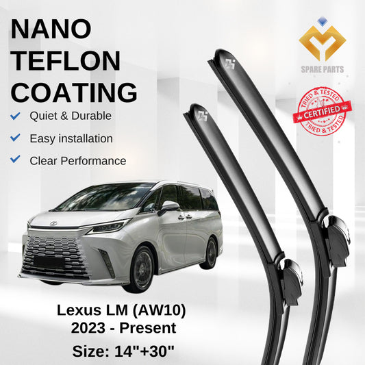 Lexus LM (AW10) 2023 - Present Premium Japan Tech Car Wiper Accessories 14”+30” Type 12 Clip- Includes Free Gift!