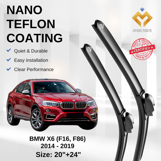 BMW X6 F16/F86 2014-2019 Premium Japan Nano Tech Car Wiper