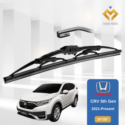 Honda CRV  3rd 4th 5th Gen 1set 16"+26"GradeA Premium Rubber Car Wiper Metal U Hook