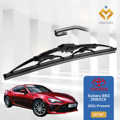 Toyota Subaru(ZN6/ZC6/ZN8/ZC8)1set 20"+22"GradeA Premium Rubber Wiper Metal U Hook