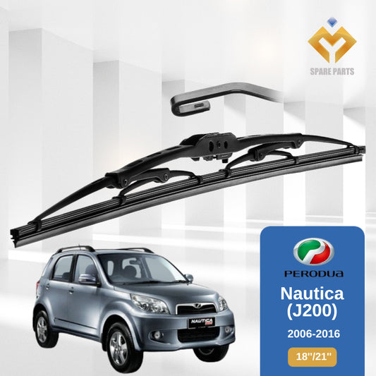 Perodua Nautica 1 set 18"+21" GradeA U hook Metal Car Wiper