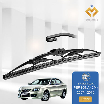 Proton Gen2 Persona 1set 19"+21"Grade A Premium Rubber Wiper U Hook